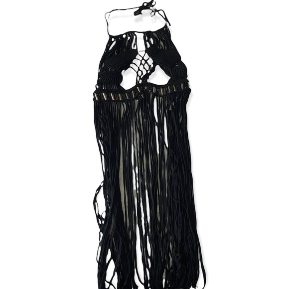 SOLD Long Fringe Festival Maxi Dress - Picture 3 of 5
